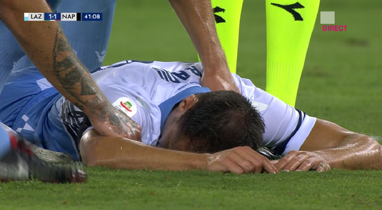 VIDEO | Momente complicate pentru Ştefan Radu: lovitură dură primită în meciul cu Napoli