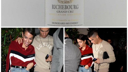 FOTO | Au venit însetaţi :) Câte sticle de vin au băut în 15 minute Cristiano Ronaldo şi Georgina! Nota de plată e uriaşă