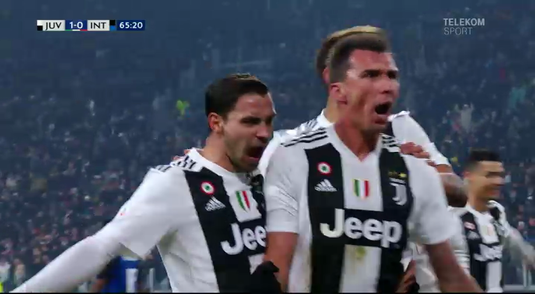 VIDEO | Mătură tot în calea lor! Juventus - Inter, 1-0. Cancelo face şah-mat apărarea „nerazzurilor”, iar Mandzukic marchează golul victoriei