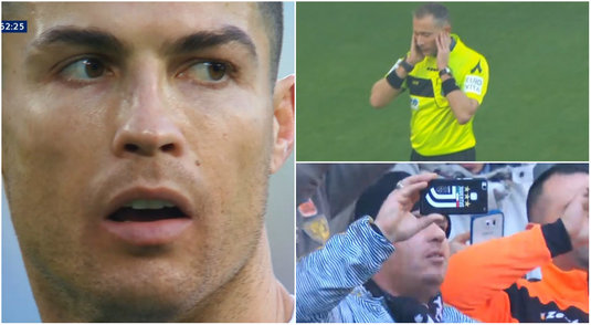 VIDEO | Ronaldo pusese deja mingea la 11 metri, dar arbitrul a decis să consulte VAR-ul. Ce s-a întâmplat în minutul 64 la Juve - Sampdoria