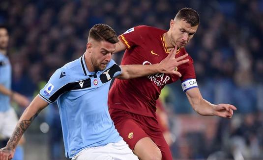 VIDEO | Roma - Lazio 1-1. Derby nedecis în "cetatea eternă"! Immobile s-a oprit din marcat, Radu a fost titular. AS Roma a dominat partida
