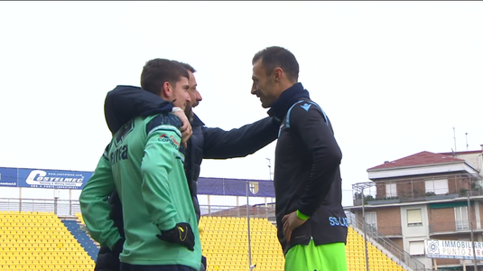 VIDEO | Momentul superb în care Ştefan Radu şi Valentin Mihăilă s-au întâlnit pe teren! Ce au făcut înaintea meciului câştigat de Lazio, 2-0, la Parma