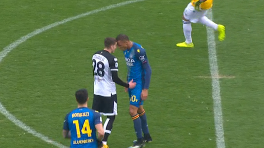 VIDEO | Mihăilă, fără frică! Românul şi un fundaş de la Udinese, momente tensionate pe teren. Un coleg a venit să-l calmeze pe fotbalistul Parmei