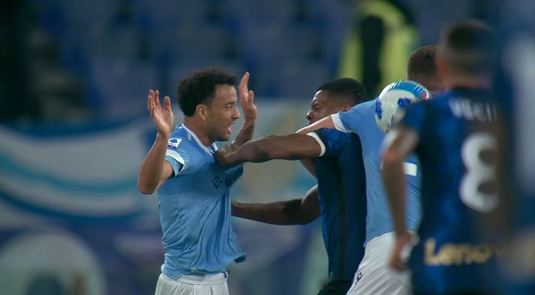 VIDEO S-au încins spiritele în Lazio - Inter. Dumfries a sărit la bătaie, imediat după golul doi al gazdelor
