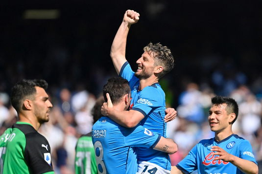 VIDEO | Sassuolo, cu Chiricheş titular, umilinţă împotriva lui Napoli. Răzvan Marin, pe teren în înfrângerea suferită de Cagliari