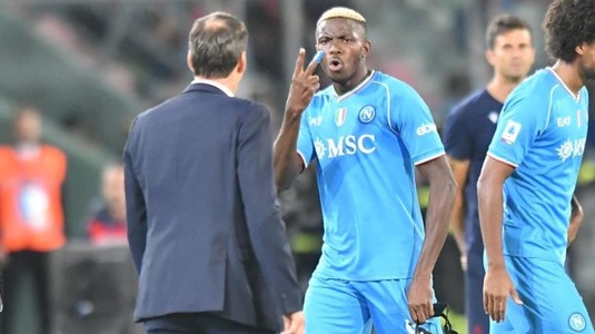 VIDEO | Scandal la Napoli! Osimhen s-a răstit la Rudi Garcia în timpul meciului cu Bologna. Ce l-a nemulţumit pe nigerian