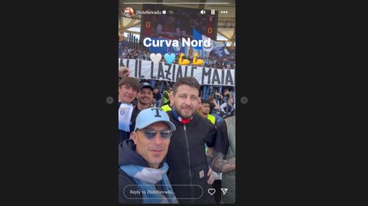 VIDEO | Un adevărat ultras! Ştefan Radu, prezent în peluza lui Lazio la derby-ul cu Roma.  Imagini fabuloase cu ”Boss” alături de suporteri
