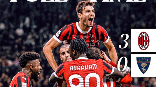 Serie A | AC Milan a bătut-o categoric pe Lecce