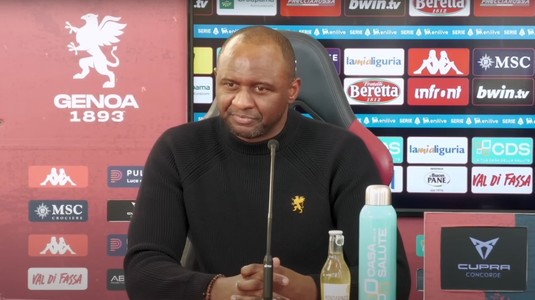 Patrick Vieira a reacţionat după prima victorie obţinută de Genoa de la venirea lui Dan Şucu: "Am avut personalitate"
