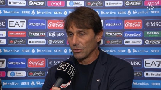 Antonio Conte s-a întâlnit cu De Laurentiis şi au discutat despre o posibilă plecare, după ce Napoli a pierdut primul loc. Decizia luată de preşedinte