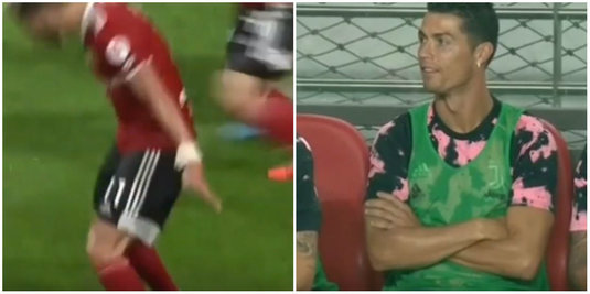 VIDEO |  A dat gol sub ochii lui Cristiano Ronaldo şi s-a bucurat exact ca el. Reacţia starului portughez