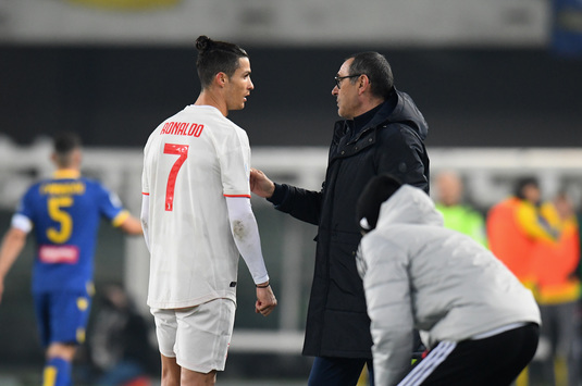 Cristiano Ronaldo, un nou conflict cu Maurizio Sarri. Portughezul cere un transfer de 60 de milioane de euro, antrenorul lui Juventus se opune