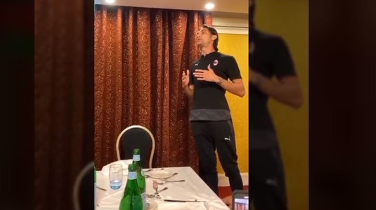 VIDEO | Tătăruşanu şi-a primit "botezul" la AC Milan. Ce melodie le-a cântat portarul român lui Ibrahimovic şi celorlaţi fotbalişti
