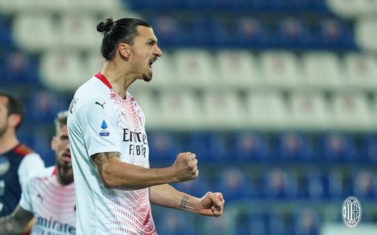 VIDEO | Cagliari - Milan 0-2. Dubla lui Zlatan Ibrahimovic i-a readus pe "diavoli" pe primul loc în Serie A. Răzvan Marin a fost integralist