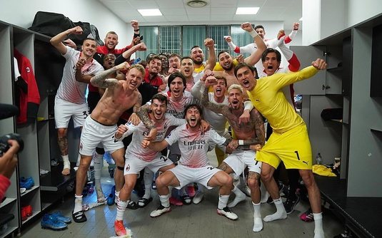 Imagini de colecţie cu Tătăruşanu! A participat la bucuria jucătorilor lui AC Milan după ce echipa s-a întors în Champions League
