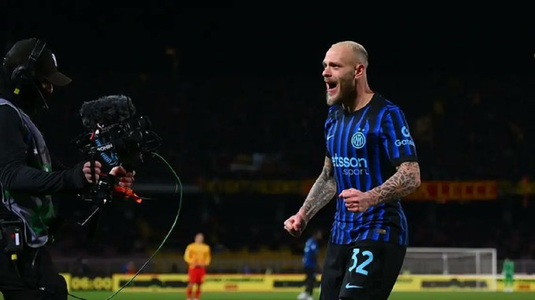 Inter câştigă fără emoţii la Lecce şi se desprinde în fruntea clasamentului! Dimarco, tot mai aproape de un record uriaş în Serie A