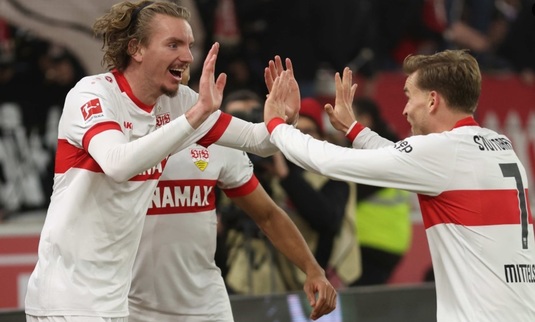 Meci incredibil în Bundesliga. Stuttgart a fost condusă de Union Berlin cu 0-2, dar a revenit incredibil şi a câştigat