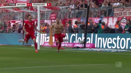 VIDEO | Şi-a luat adio în stil de mare campion! Frank Ribery a marcat un GOL FABULOS la ultimul său meci pentru Bayern în Bundesliga