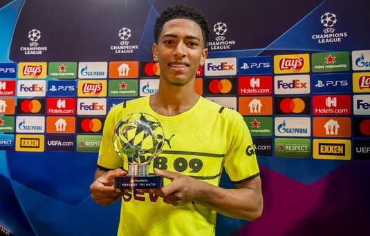 Un nou star străluceşte la Dortmund! Puştiul în vârstă de 18 ani, Jude Bellingham, a depăşit recordul lui Mbappe din Champions League
