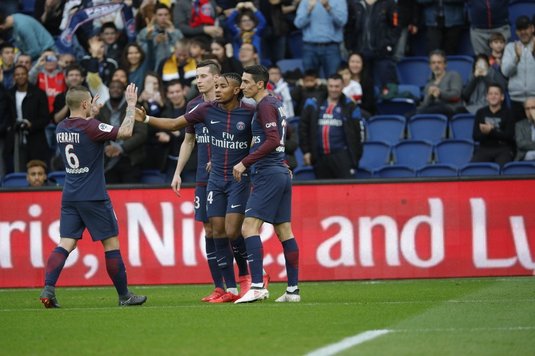 PSG a obţinut a 9-a victorie consecutivă în Ligue 1, scor 2-1 cu Nice, după ce a fost condusă cu 1-0