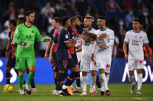 VIDEO | Scandal imens la finalul meciului PSG - Marseille 0-1. Bataie generală, cinci eliminări şi jigniri cu tentă rasistă! De la ce a plecat totul