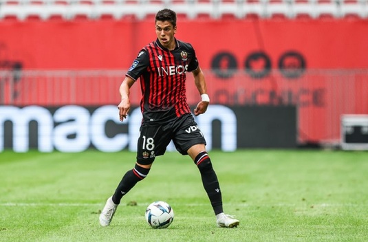 Rareş Ilie a debutat la Nice în acest sezon. Echipa sa a pierdut cu 1-4 de la Lyon, dar el a fost la nivel înalt