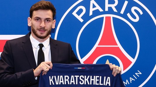 PSG şi-a anunţat marele transfer. Kvaratskhelia a semnat un contract valabil până în 2029