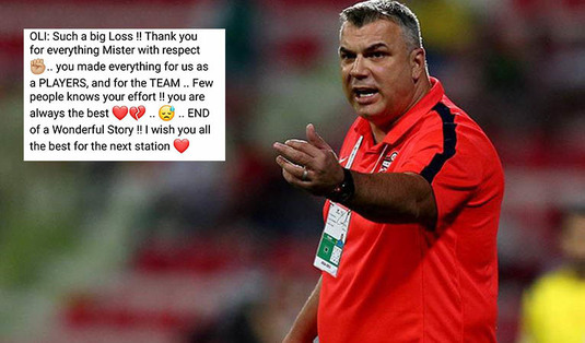 "Ne-ai făcut fotbalişti!" / "Am venit aici pentru tine!" Mesaje impresionante primite de Olăroiu de la jucători, după despărţirea de Al Ahli