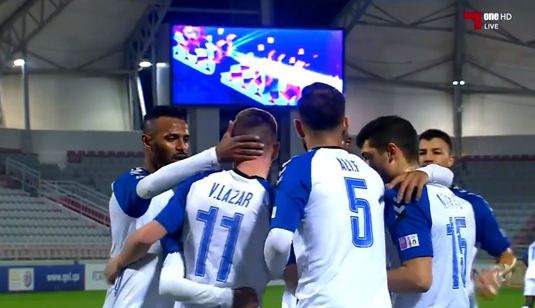 VIDEO Vali Lazăr, gol decisiv în Qatar. Echipa românului a reuşit doar al doilea succes a sezonului