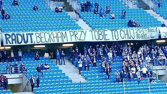 Fanii lui Lech Poznan nu vor să mai audă de Răduţ! Ironizat la ultimul meci: "Beckham e un nimeni pe lângă tine"