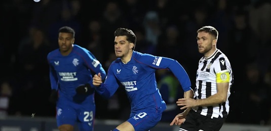 Ce notă a primit Ianis Hagi după St. Mirren - Rangers 2-1: "S-a chinuit". Internaţionalul român a fost urmărit din tribună, chiar de tatăl său