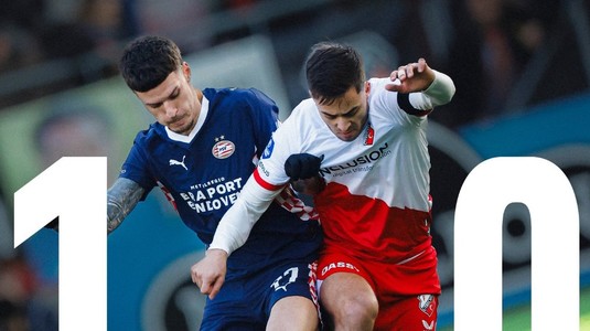 Decizie dură! Dennis Man, schimbat la pauză în Utrecht - PSV. Ce notă a primit internaţionalul român