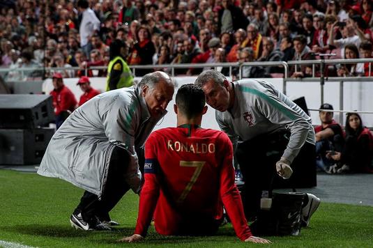 FOTO | Alarmă la Juventus. Cristiano Ronaldo s-a accidentat la naţională şi riscă să rateze dubla cu Ajax din Liga Campionilor