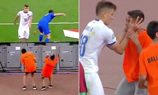 VIDEO | Barella l-a făcut KO pe un copil de mingi la meciul dintre Grecia şi Italia. Cum a reacţionat starul italian