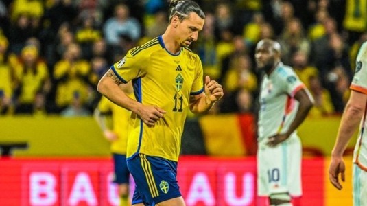 Zlatan Ibrahimovic a doborât un record istoric, după ce a evoluat în partida Suedia - Belgia