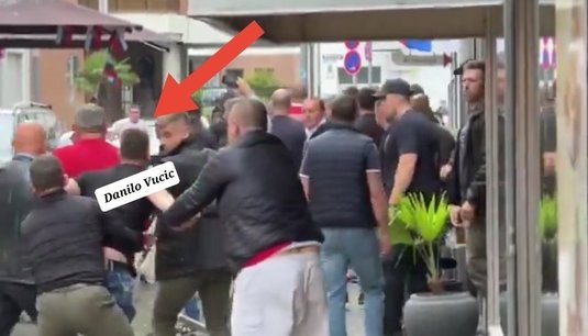 VIDEO | Prezent la EURO 2024, fiul preşedintelui Serbiei a vrut să se bată cu suporterii englezi! Imagini cu ciocnirile violente din Gelsenkirchen