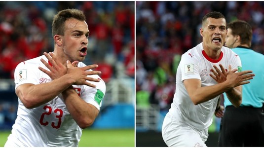 Xhaka şi Shaqiri riscă o suspendare drastică pentru gesturile din meciul cu Serbia. Cei doi ar putea să nu mai joace la Mondial