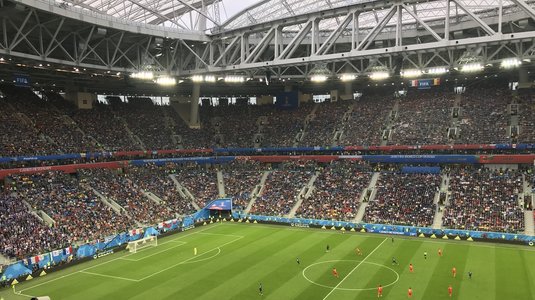 FOTO | Semifinala scaunelor goale! Moment jenant pentru FIFA. Au vândut toate biletele, dar stadionul n-a fost plin la Franţa - Belgia