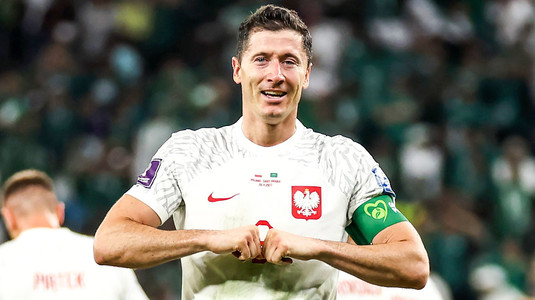 FOTO | Moment istoric! Cum a reacţionat Lewandowski după ce a marcat primul gol din carieră la Campionatul Mondial