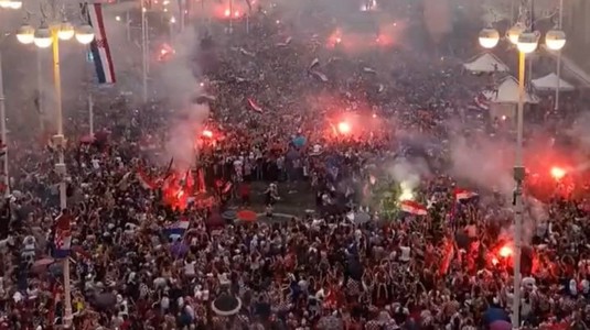 VIDEO | Nebunie la Zagreb! Cum au sărbătorit croaţii medalia de bronz de la Cupa Mondială din Qatar
