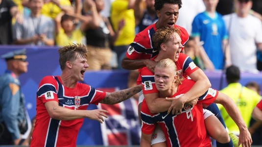 Haaland califică Norvegia în sferturile Mondialului. Starul lui City a marcat ambele goluri ale vikingilor în meciul cu Brazilia