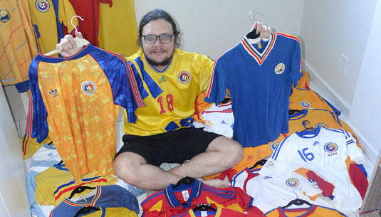 FOTO | Un brazilian este înnebunit după tricourile naţionalei noastre. Cum a ajuns la această pasiune