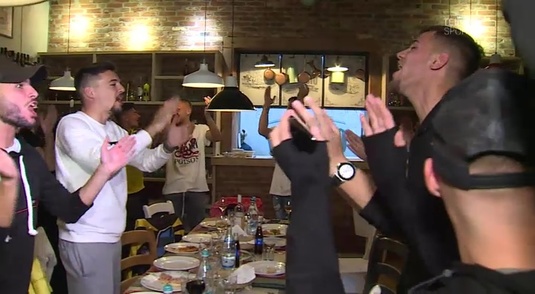 VIDEO | "România, România, ole, ole, ole!". Tricolorii mici au continuat petrecerea la restaurant. Cum s-a sărbătorit calificarea