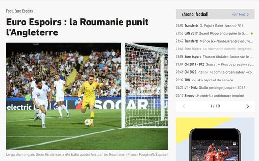 L'Equipe: "România a luat scalpul Angliei. Franţa este prevenită acum". Vorbe frumoase ale francezilor după nebunia de la Cesena