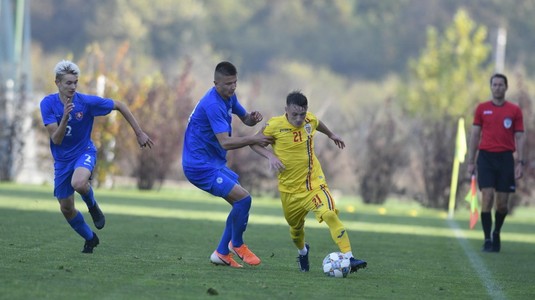 O nouă înfrângere pentru naţionala U18 a României în faţa Slovaciei. Un jucător de la FCSB a marcat ambele goluri pentru tricolori