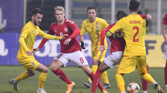 România U21 - Danemarca U21 1-1. Tricolorii mici obţin calificarea la Euro 2021, al doilea turneu final la rând. Costache a marcat golul echipei lui Mutu