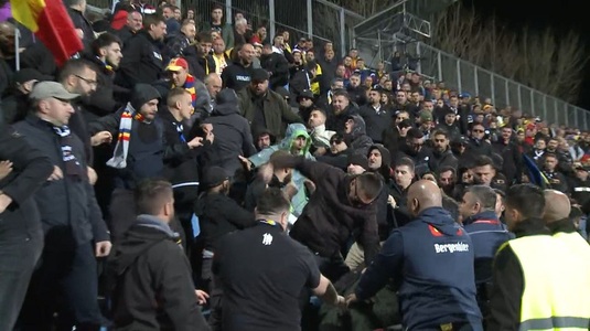 VIDEO | Românii s-au luat la bătaie între ei în Andorra! Imagini halucinante cu violenţa din tribune. Renumitul ”Gogoaşă”, în prim-plan