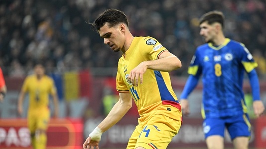 ”Au zis că e penalty”. Ianis Hagi, prima reacţie după cea mai controversată fază din România - Bosnia 0-1: ”S-a văzut la VAR”