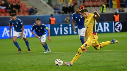 Louis Munteanu a ratat un penalty, dar rămâne încrezător după eşecul cu Italia: "Am arătat în seara asta că avem valoare"