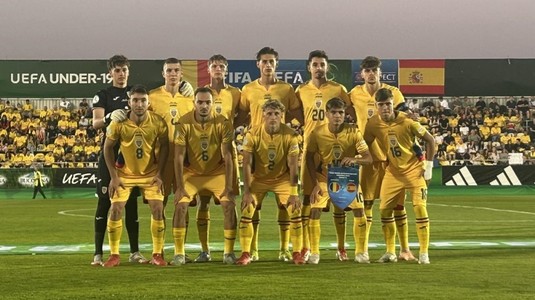 România U19 - Spania U19 1-3. Victoria cu Danemarca rămâne singura variantă a "tricolorilor” pentru a se califica în semifinale